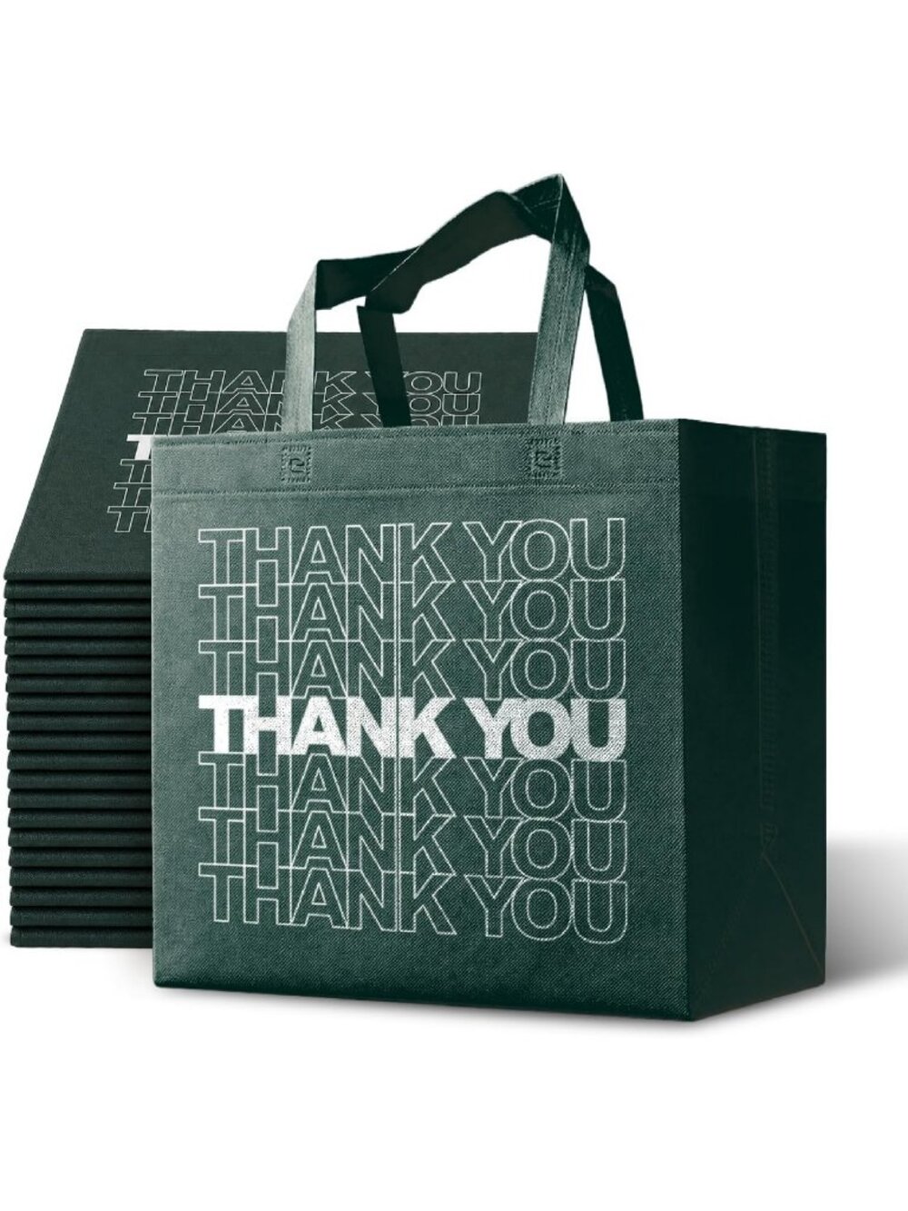 50 Pack Eco-Friendly Reusable Grocery Tote Bags - Large, Heavy Duty, Washable